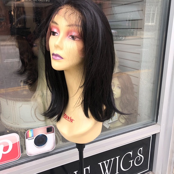 Full lace wig wispy layers longer bob 12-14 layers main image 5